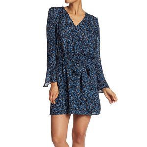 NEW Parker Amanda Floral Silk Tie Waist Dress Lrg